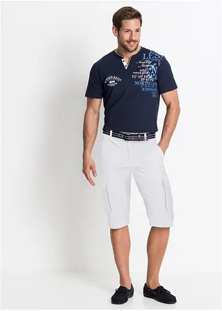 bonprix Bedrucktes T-Shirt mit Verzierungen - blau - Herren Weihnachtsangebot