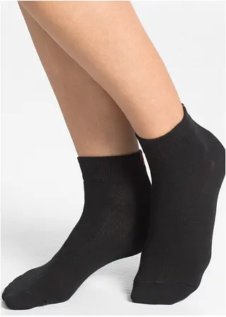 bonprix Komfortable Sportsocken mit Schriftzug - schwarz/ farbig - Damen Top Angebot