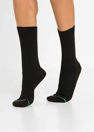 bonprix Herren Socken (5er Pack) mit Kontraststreifen - schwarz Bestseller