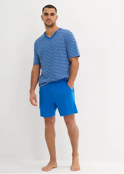 bonprix Gestreifter Shorty mit Hosentaschen - grau - Herren Tägliche Deals