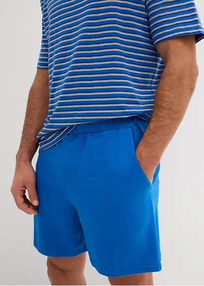 bonprix Gestreifter Shorty mit Hosentaschen - grau - Herren Tägliche Deals