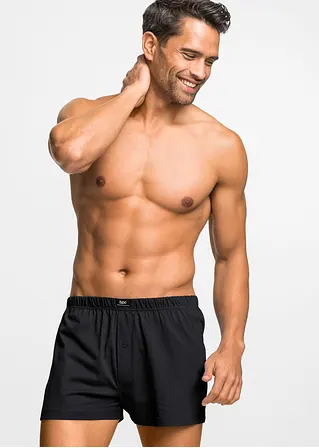 bonprix Lockere Jersey Boxershorts im Set - schwarz uni Neueste Stile