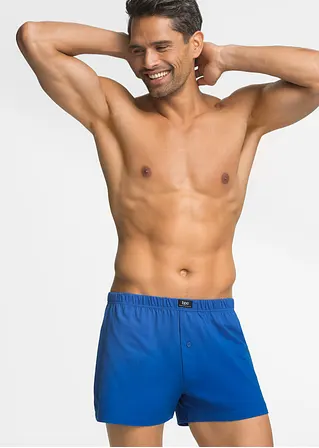 bonprix Lockere Jersey Boxershorts im Set - schwarz + blau + rot - Herren Letzte 2 Tage