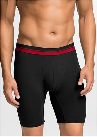 bonprix Bequeme Boxershorts in figurnaher Passform mit langem Bein und einem gestreiftem elastischen Bund Speichern exportieren