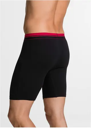 bonprix Bequeme Boxershorts in figurnaher Passform mit langem Bein und einem gestreiftem elastischen Bund Speichern exportieren