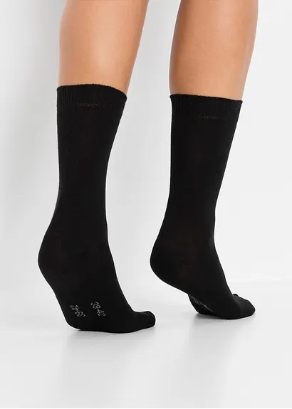 bonprix Multipack Socken mit elastischem Rippbündchen - schwarz Angebote
