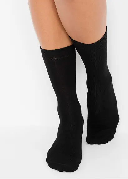 bonprix Multipack Socken mit elastischem Rippbündchen - schwarz Angebote