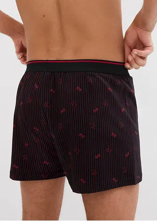 bonprix Lockere Jersey Boxershorts im 3er Pack - schwarz/rot Hotsell