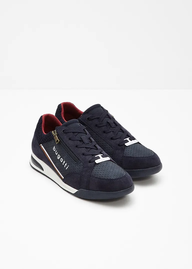 bonprix Lässiger Bugatti Sneaker mit Reißverschluss - blau Fabrik Onlineshop