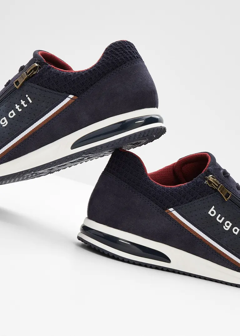 bonprix Lässiger Bugatti Sneaker mit Reißverschluss - blau Fabrik Onlineshop