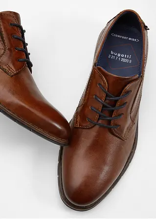 bonprix Eleganter Bugatti Schnürschuh aus Leder - braun Fabrikpreis