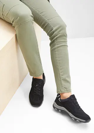 bonprix Trekkingschuh aus Leder zum Schnüren - schwarz - Damen Sonderangebot