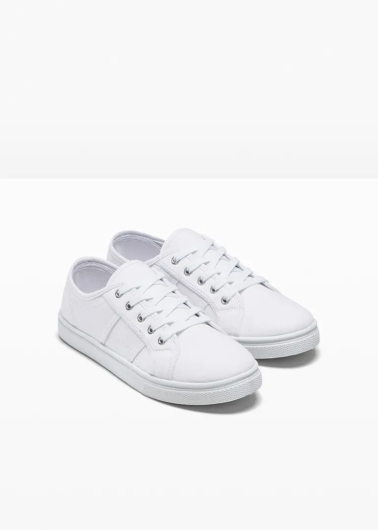 bonprix Modischer Sneaker mit Regenbogen Detail - weiß - Damen Flash Sale