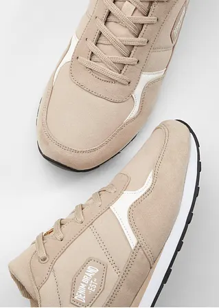 bonprix Sportlicher Sneaker mit Schnürung - beige - Herren Weihnachtsangebot