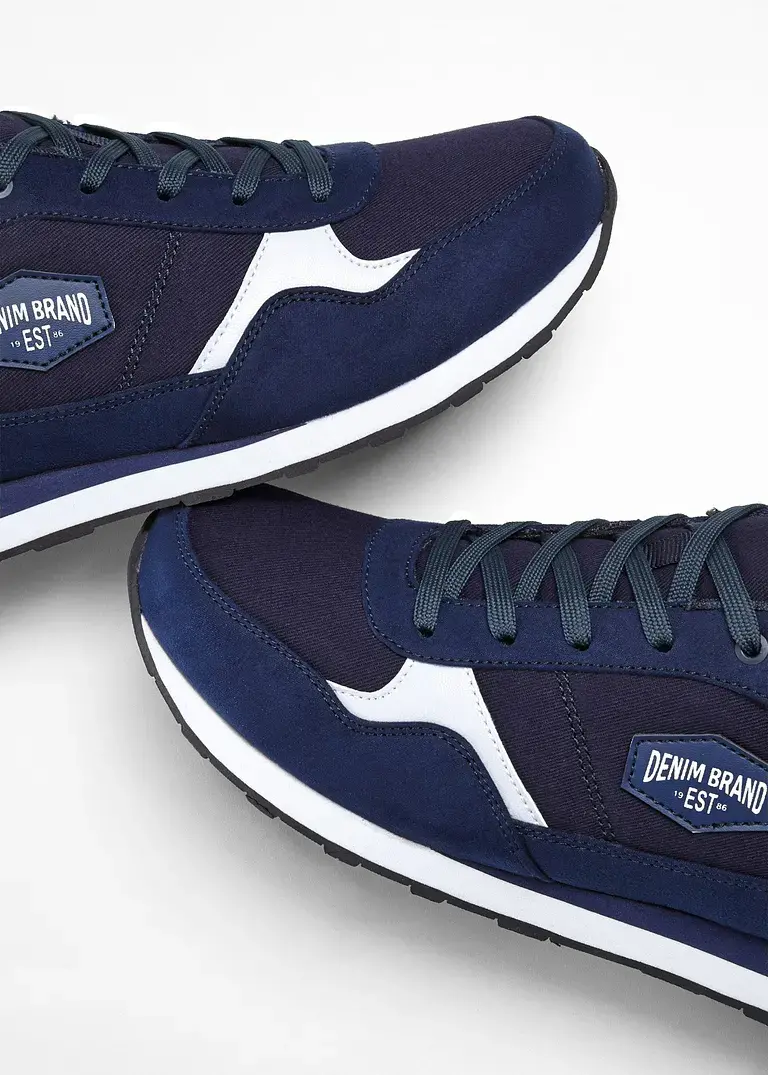 bonprix Sportlicher Sneaker mit Schnürung - blau - Herren Osterangebot
