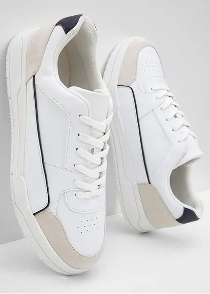 bonprix Lässiger Sneaker mit sportlichen Details - weiß Online Outlet