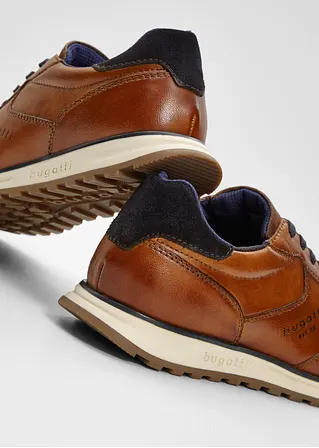 bonprix Eleganter Bugatti Sneaker aus Leder - braun - Herren Neuheiten