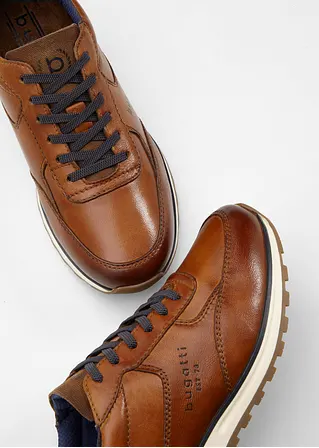 bonprix Eleganter Bugatti Sneaker aus Leder - braun - Herren Neuheiten