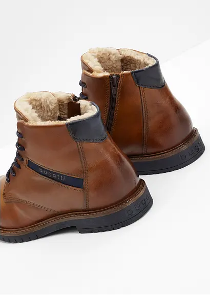 bonprix Warm gefütterte Schnür Stiefelette von Bugatti - braun Bestseller