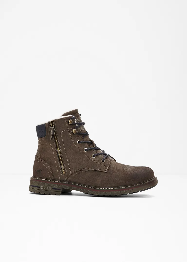 bonprix Warmgefütterter Schnür Boot von Mustang - braun Saisonale Angebote