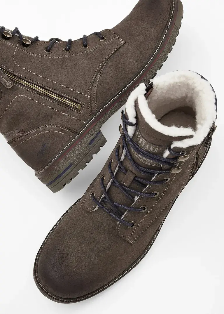bonprix Warmgefütterter Schnür Boot von Mustang - braun Saisonale Angebote