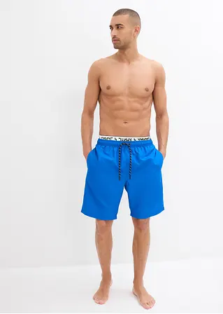 bonprix Trendige Badeshorts mit dekorativem Gummibund - blau VIP-Rabatte