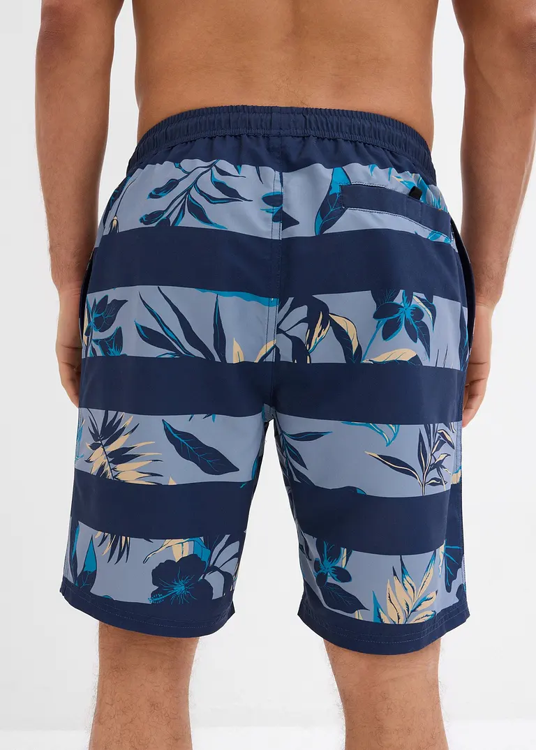 bonprix Modische Badeshorts mit schönem Druck - blau - Herren Tiefpreis