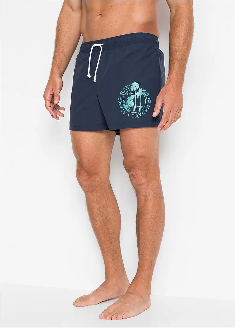bonprix Sommerliche Badeshorts mit einer Tasche hinten. - blau Neueste Stile