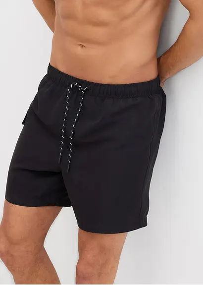 bonprix Modische Badeshorts mit seitlicher Tasche - schwarz Bis zu 50% Rabatt