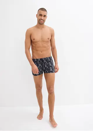 bonprix Modische Badehose mit trendigem Druck - schwarz Bis zu 60% Rabatt