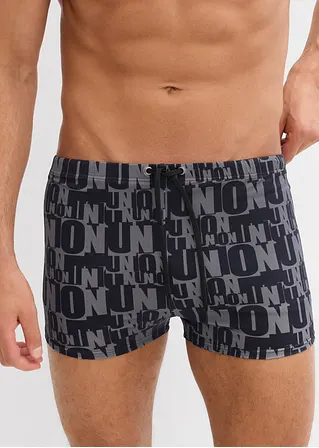 bonprix Modische Badehose mit trendigem Druck - schwarz Bis zu 60% Rabatt
