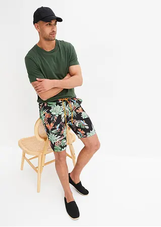 bonprix trendige Strand-Bermuda mit angesagtem Allover-Motiv - schwarz Discount Store für neue Produkte