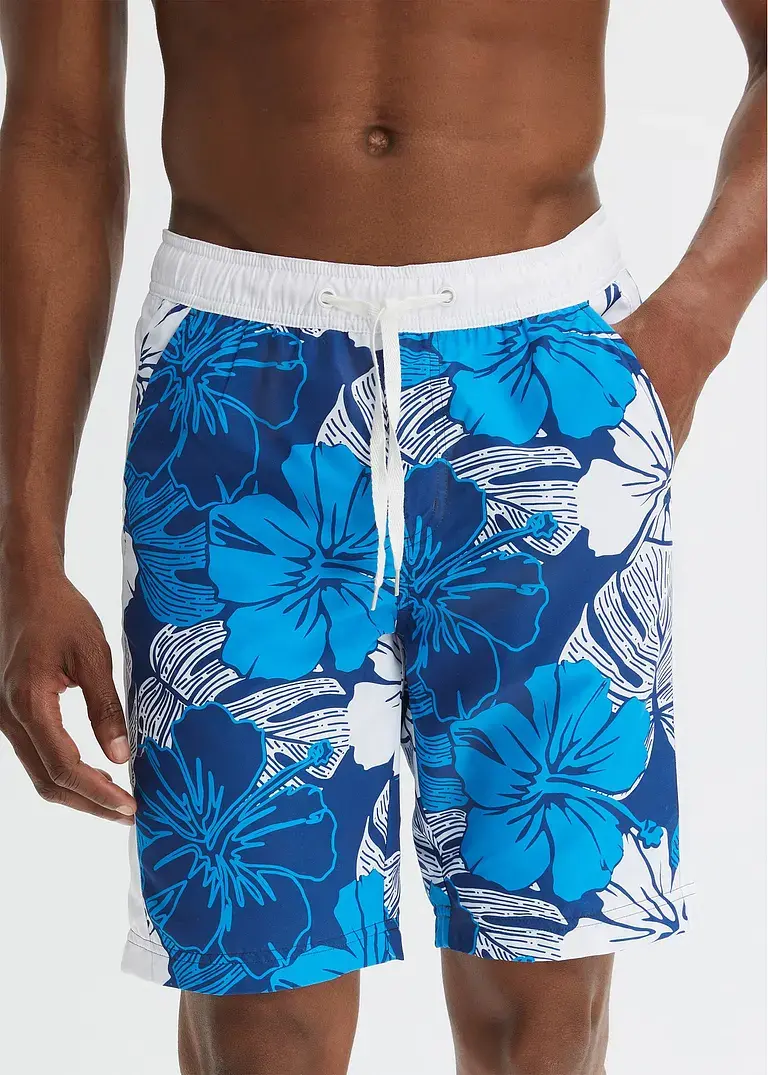 bonprix Sommerlich bedruckte Strand-Bermuda - blau - Herren Nur noch ein Tag übrig