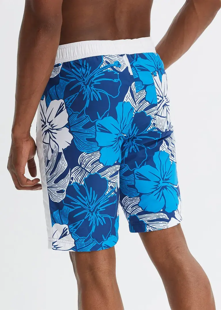 bonprix Sommerlich bedruckte Strand-Bermuda - blau - Herren Nur noch ein Tag übrig