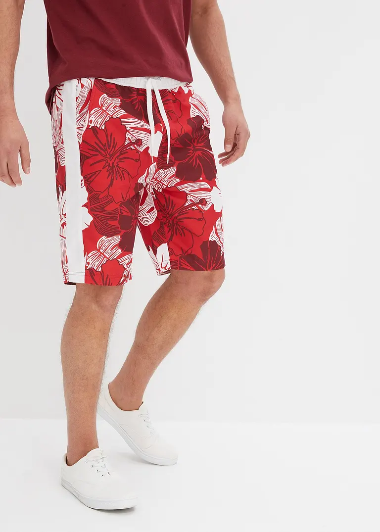bonprix Sommerlich bedruckte Strand-Bermuda - rot - Herren Super Rabatt