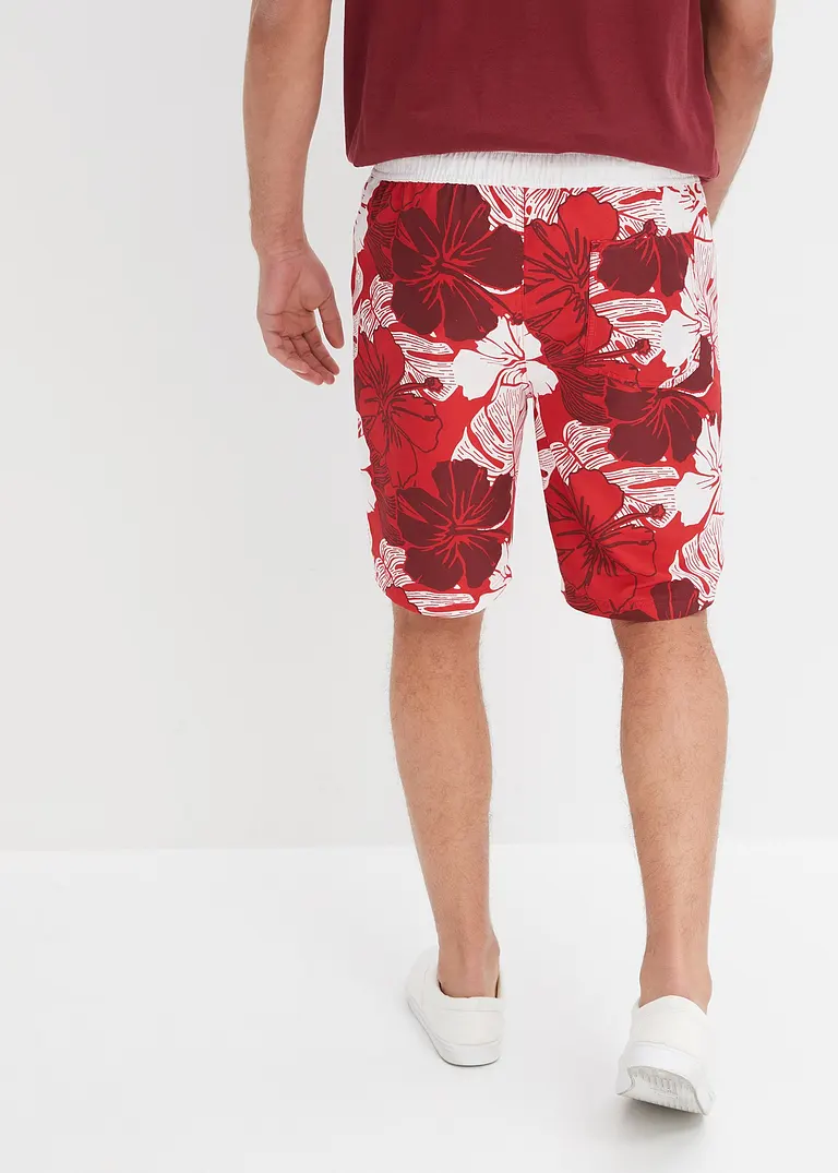 bonprix Sommerlich bedruckte Strand-Bermuda - rot - Herren Super Rabatt