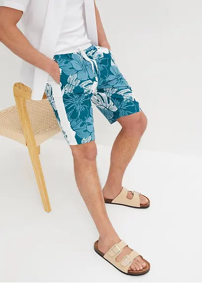 bonprix Sommerlich bedruckte Strand-Bermuda - petrol - Herren Riesige Rabatte
