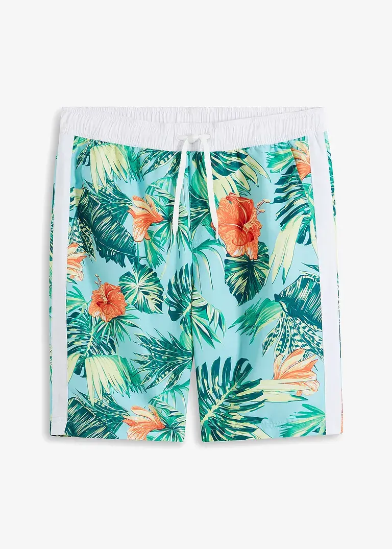 bonprix trendige Strandbermuda mit Allover-Druck - blau