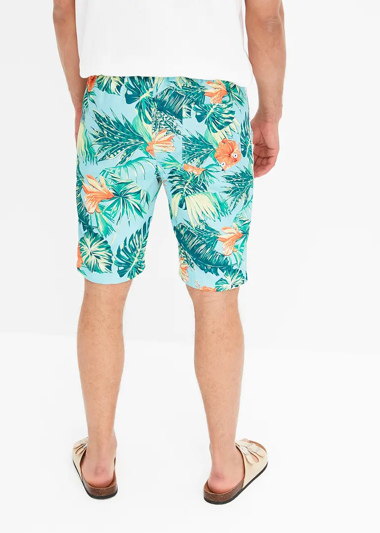 bonprix trendige Strandbermuda mit Allover-Druck - blau 50% Rabatt mit kostenlosem Versand
