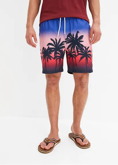 bonprix trendige Strandshorts mit sommerlichem Druckmotiv - blau - Herren Kostenloser Versand international