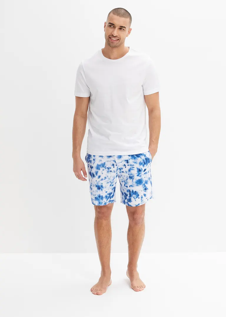 bonprix Schöne Badeshorts mit modischem Print - blau - Herren Fabrikladen