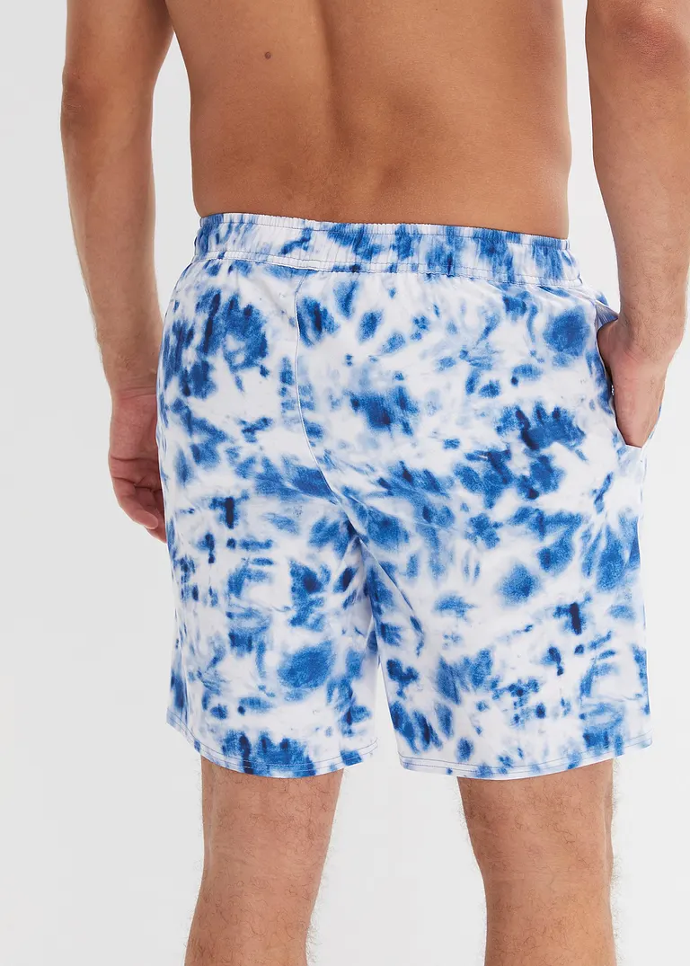 bonprix Schöne Badeshorts mit modischem Print - blau - Herren Fabrikladen