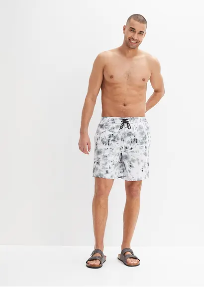 bonprix Schöne Badeshorts mit modischem Print - schwarz Begrenzt auf 3 Tage