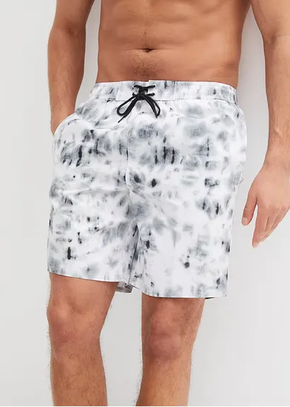 bonprix Schöne Badeshorts mit modischem Print - schwarz Begrenzt auf 3 Tage