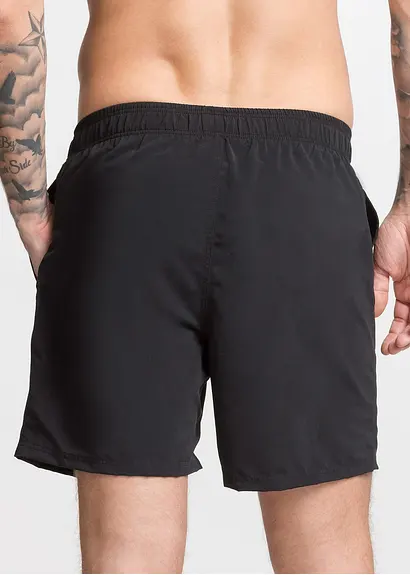 bonprix Sportive Badeshorts in unifarbenem Design - schwarz Black Friday Preise