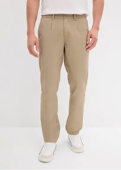 bonprix Moderne Chinohose mit Bundfalte - grün - Herren Rabatte dieses Monats
