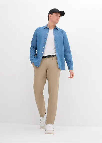bonprix Moderne Chinohose mit Bundfalte - grün - Herren Rabatte dieses Monats