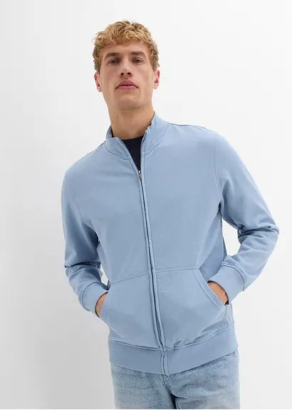 bonprix Sportive Herren Sweatjacke mit lässigen Kängurutaschen - lila Fabrik Onlineshop