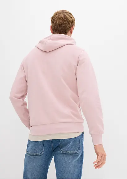 bonprix Bequemes Herren Sweatshirt mit sportiver Kapuze - lila Fabrikpreis