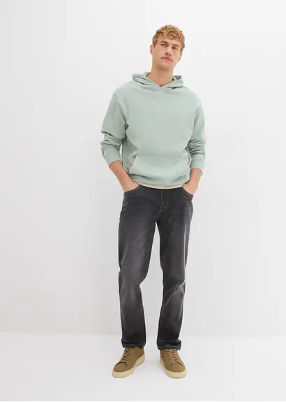 bonprix modernes Basic-Kapuzensweatshirt im angesagten Loose Fit innen weich angeraut Sonderangebot